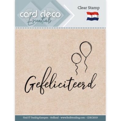 Card Deco Essentials - Clearstamp - Gefeliciteerd