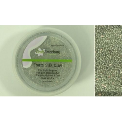 CraftEmotions Foamball clay - zilver glitter 75ml - 23 grams