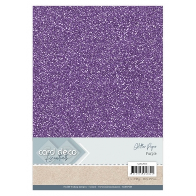 Card Deco Essentials - Glitter papier - Purple
