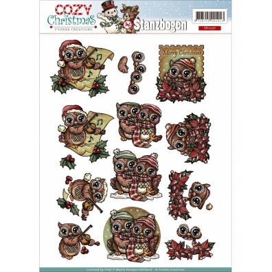 3D push Out - Yvonne Creations - Cozy Christmas