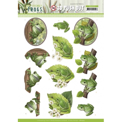 3D push out - Amy Design - Friendly Frogs - Tree Frogs
