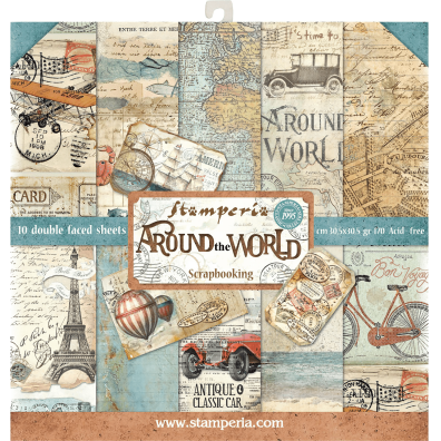 Stamperia - Around the World - 10 double faced sheets - 30,5 x 30,5 cm