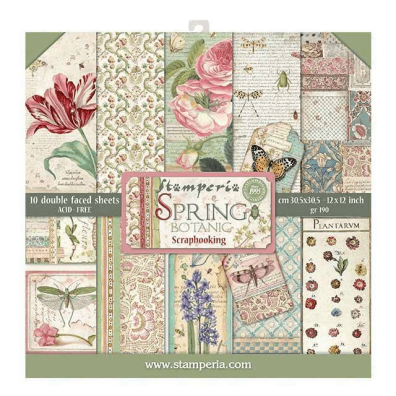 Stamperia - Spring Botanic - 10 double faced sheets - 30,5 x 30,5 cm