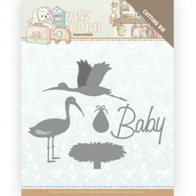 Die - New Born - Yvonne Creations - Baby Stork