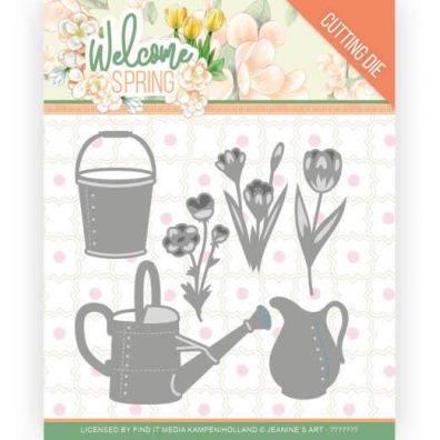 Welcome Spring - Jeanine's Art - Watering can and Bucket