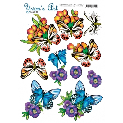 Yvon's Art  Factory - Butterfly Blue
