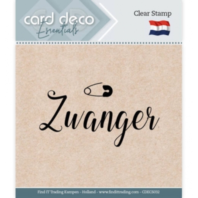 Card Deco Essentials - Clear Stamp - Zwanger